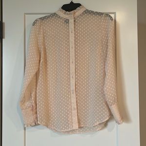 Sheer peach classic fit banana republic shirt size xs